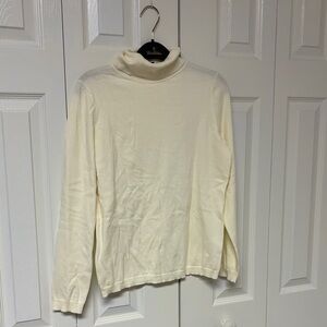 Brooks Brothers Ivory Turtleneck Sweater